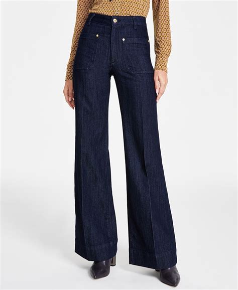 michael kors jean capris|michael kors wide leg pants.